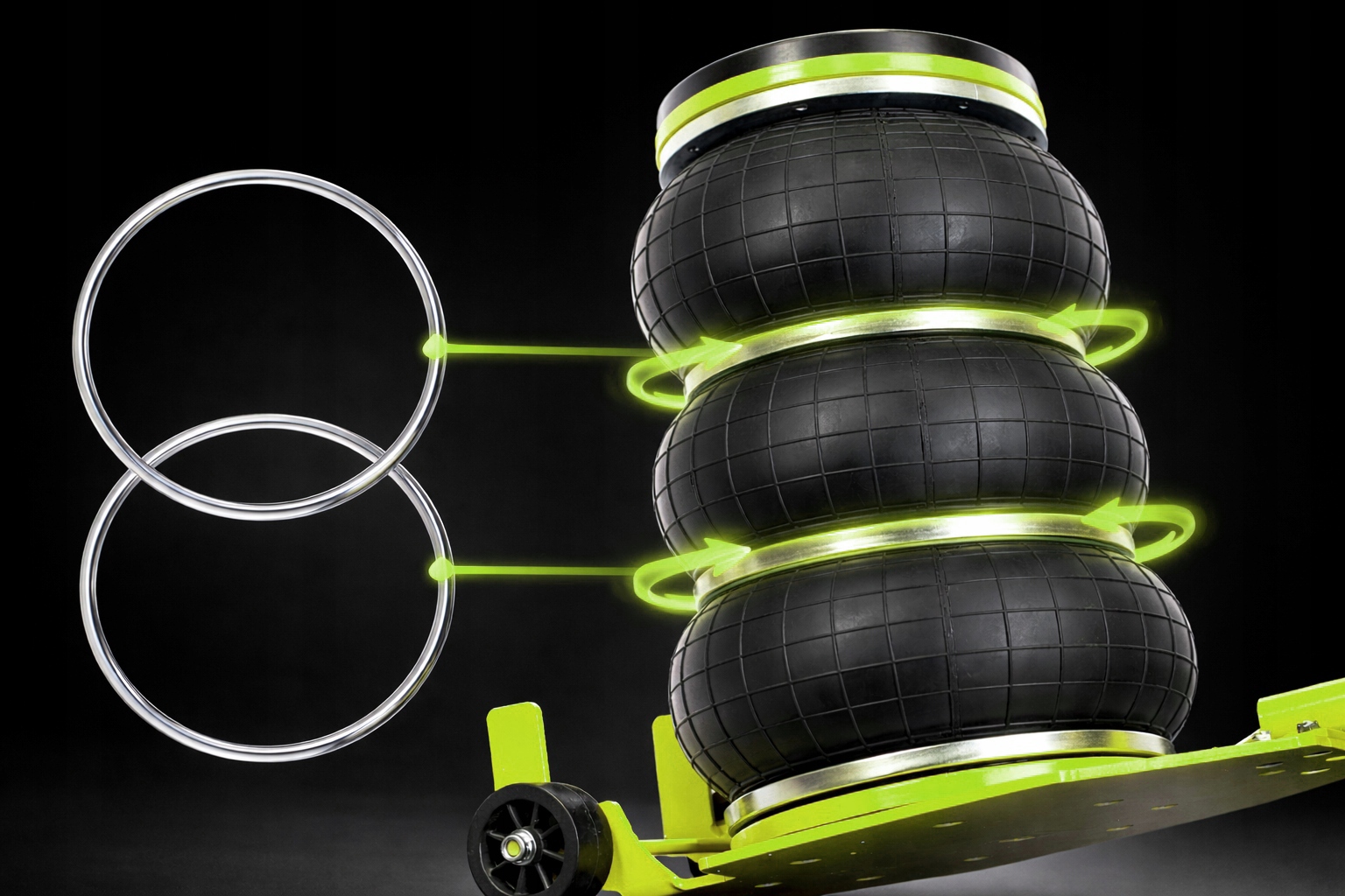 PODNOŚNIK pneumatyczny BAŁWANEK PODUSZKOWY samochodowy tm008 toolme 13-40c Maksymalna wysokość podnoszenia 400 mm